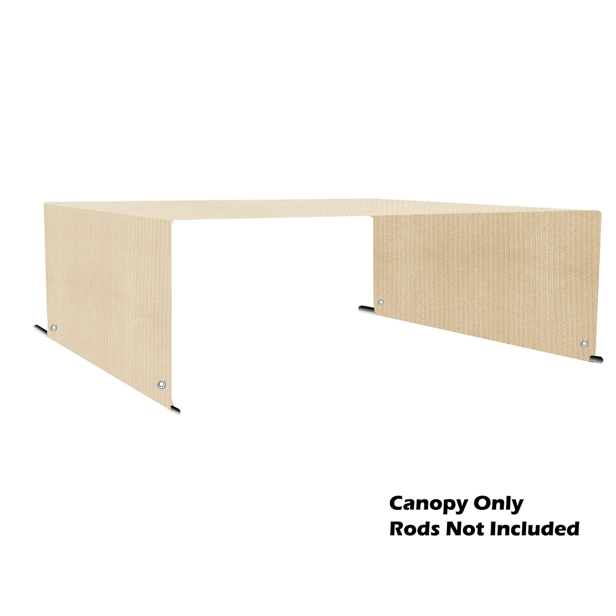 Alion Home Custom HDPE Permeable Canopy Sun Shade Cover Replacement with Rod Pockets for Pergola (16' x 9', Banha Beige) Alion Home