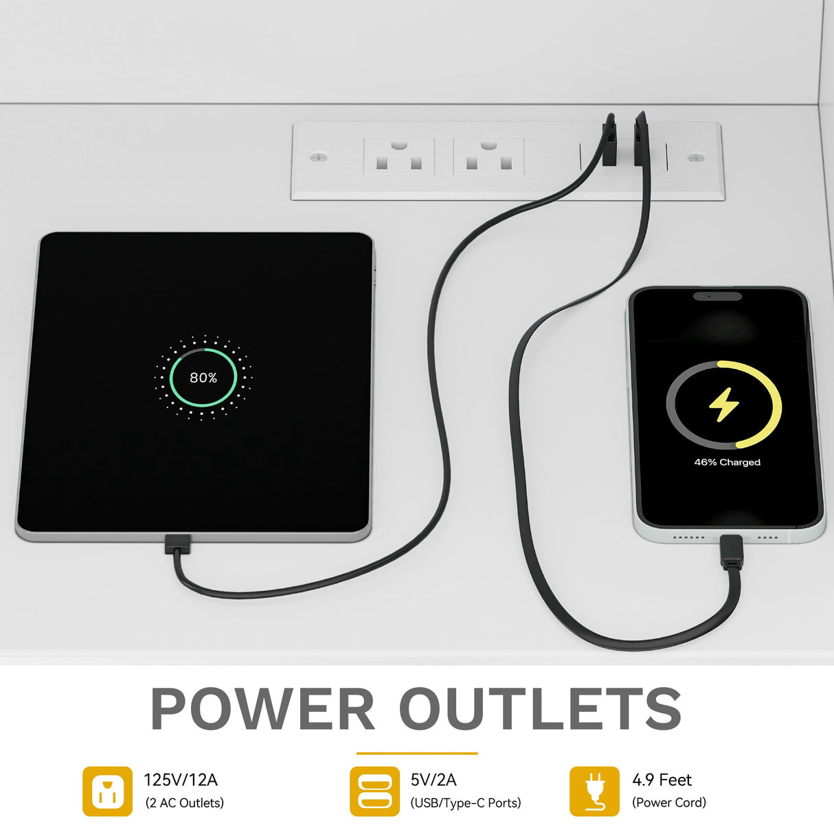 DWVO Kitchen Pantry Storage Cabinet, 64" H Kitchen Hutch Cabinet with Power Outlet, Sliding Racks with Door, Drawers with Doors and 3-Tier External Shelves for Living Room, Dining Area (White) DWVO