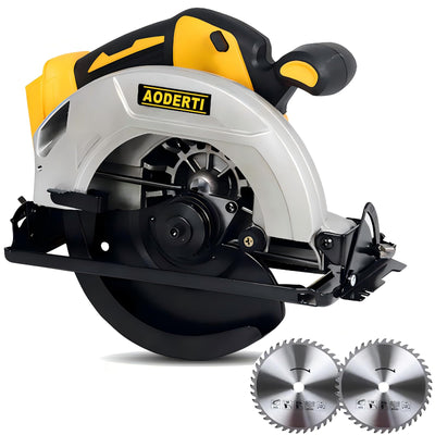 Cordless Circular Saw for DEWALT 20V MAX Battery, 7-1/4 Inch Brushless Power Circular Saws, 0-50 Degree Bevel Capability, Lightweight with 2 Blades for Woodworking, Stone & Plastic, Bare Tool Only