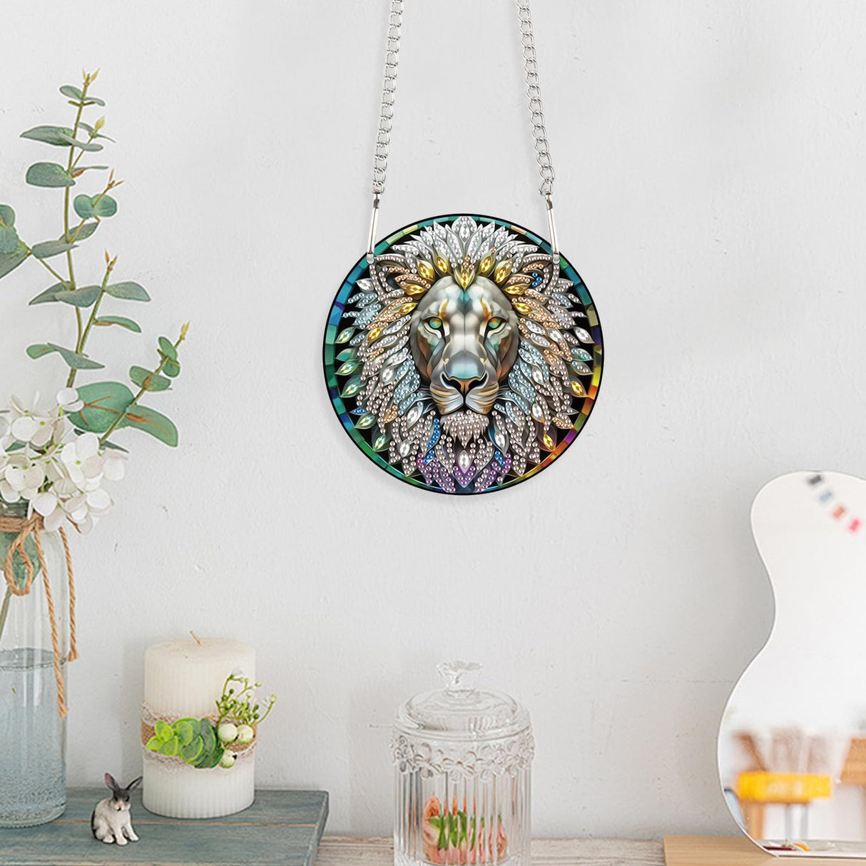 JISHSHAY Diamond Painting Kits - Hanging Pendant, Lion, Wind Chimes, Keychains, Suncatchers, Crystal, Gem Art JISHSHAY