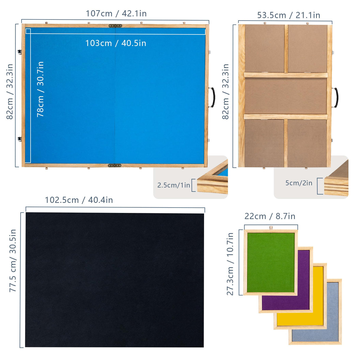 Lavievert 2000 Piece Tilting & Foldable Puzzle Board with 8 Drawers & Cover, Portable Wooden Puzzle Plateau with Handle, Adjustable Jigsaw Puzzle Table with Easel/Stand & Non-Slip Tabletop for Adults LAVIEVERT