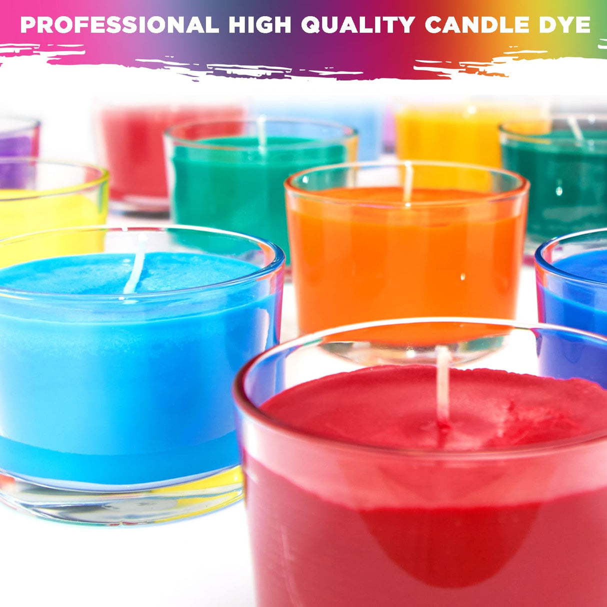 Liquid Candle Wax Dye for Soy Candle Making - 16 Popular Candle Dye Coloring Chips - Premium Liquid Candle Wax Coloring - Highly Concentrated Candle Colors Candle Shop