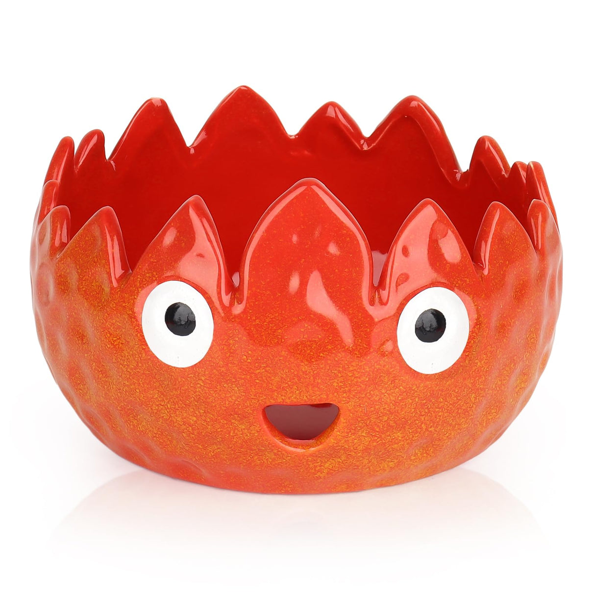 Katech Flame Yarn Bowl for Crocheting-Crochet Bowls Knitting Bowls-Cute Handmade Ceramic Flame Yarn Bowls-Ideal Crochet Gifts for Crocheters Knitter Katech