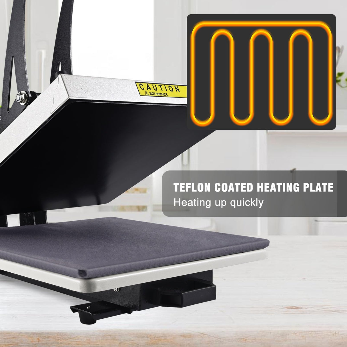 ColorSub Heat Press 15x15 inch Industrial Quality Heat Press Machine with Slide Out Drawer, Heat Press Machine for T Shirts, White ColorSub