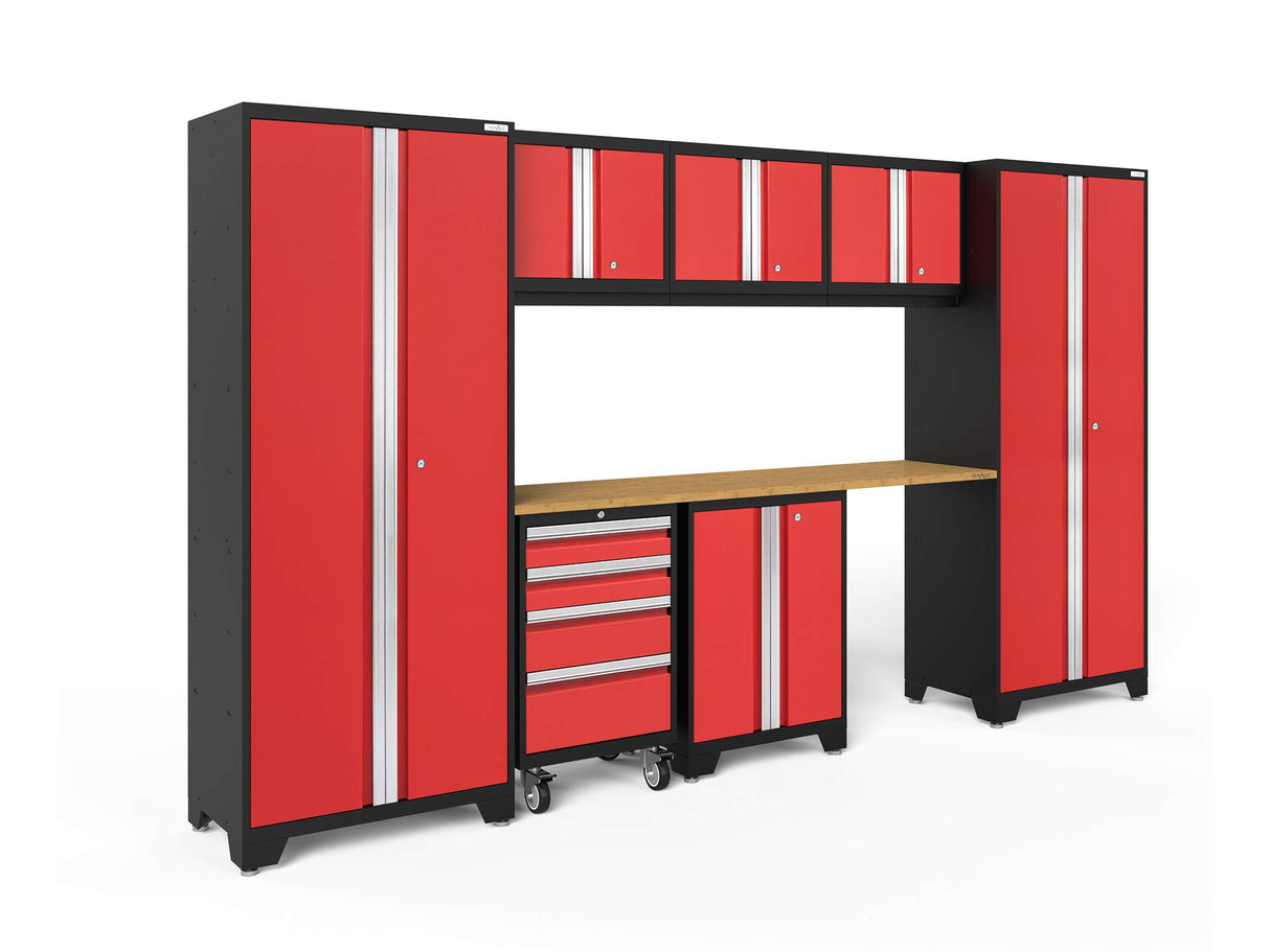 NewAge Products Bold Series Red 8 Piece Set, Garage Cabinets, 50605 NewAge Products Inc.