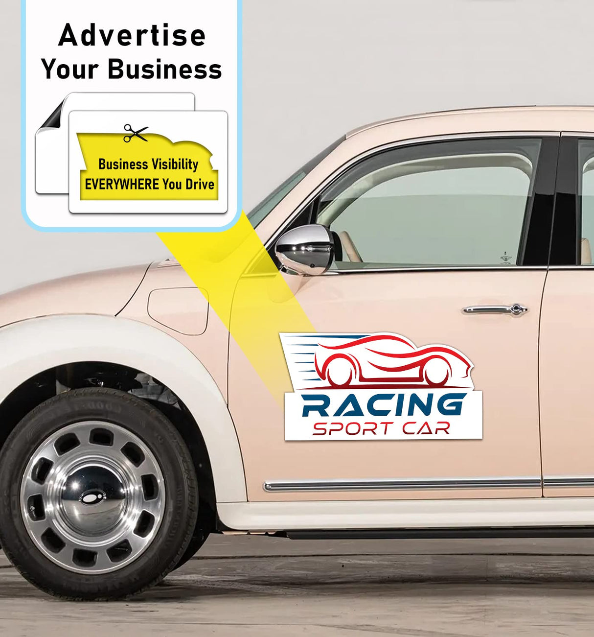 KLSKKJ Blank Car Magnets with 40 mils, 2 Pack 17” x 12” Car Magnets and Decals, Rounded Corners Blank White Car Door Magnet, Magnetic Signs for Vehicles to Advertise Business and Company Logo… KLSKKJ