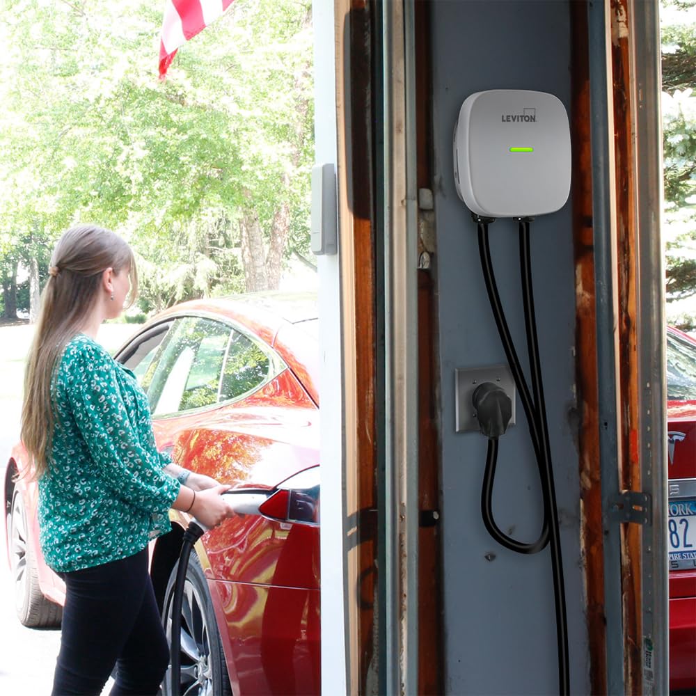 Leviton 1450R 50 Amp EV Charging Receptacle/Outlet, Heavy Duty Leviton