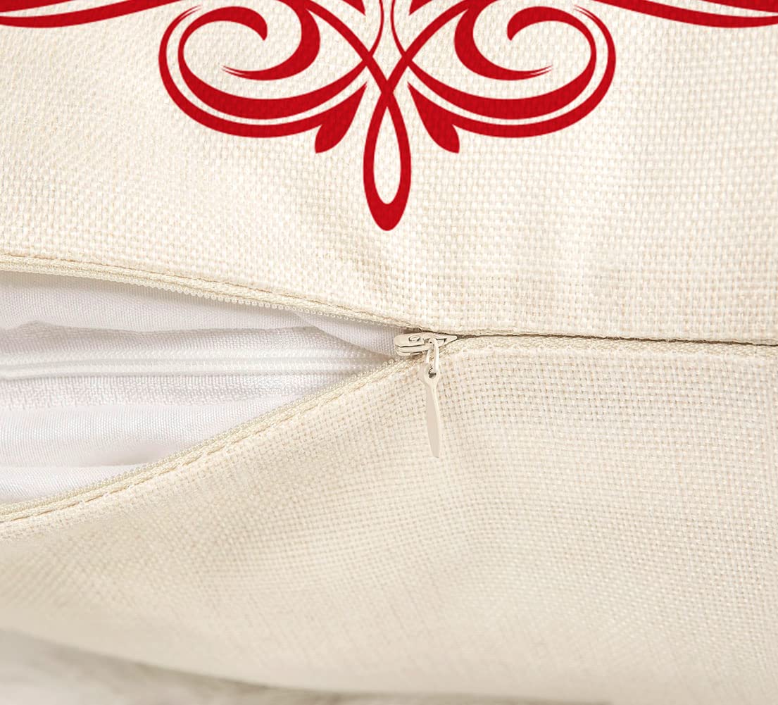 Farmhouse Christmas Pillow Covers 18x18 Set of 4 Winter Holiday Decorations Xmas Rustic Throw Cushion Case for Sofa Couch Home Decor (Sleigh Rides, Farm Fresh Tree, Cocoa, Candy Canes) 4TH Emotion