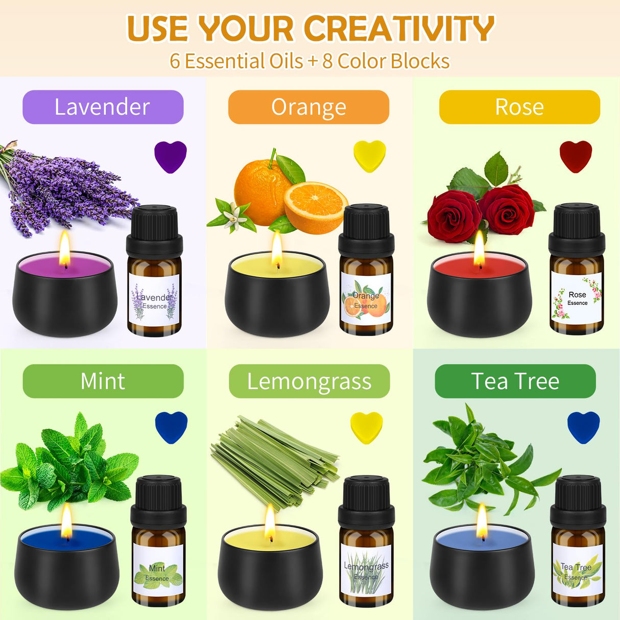 Candle Making Kit for Adults, DIY Soy Candles Making Supplies for Beginners, Complete Candle Kit for Starter, Perfect as Home Decoration Party Gift KIYTARBOO