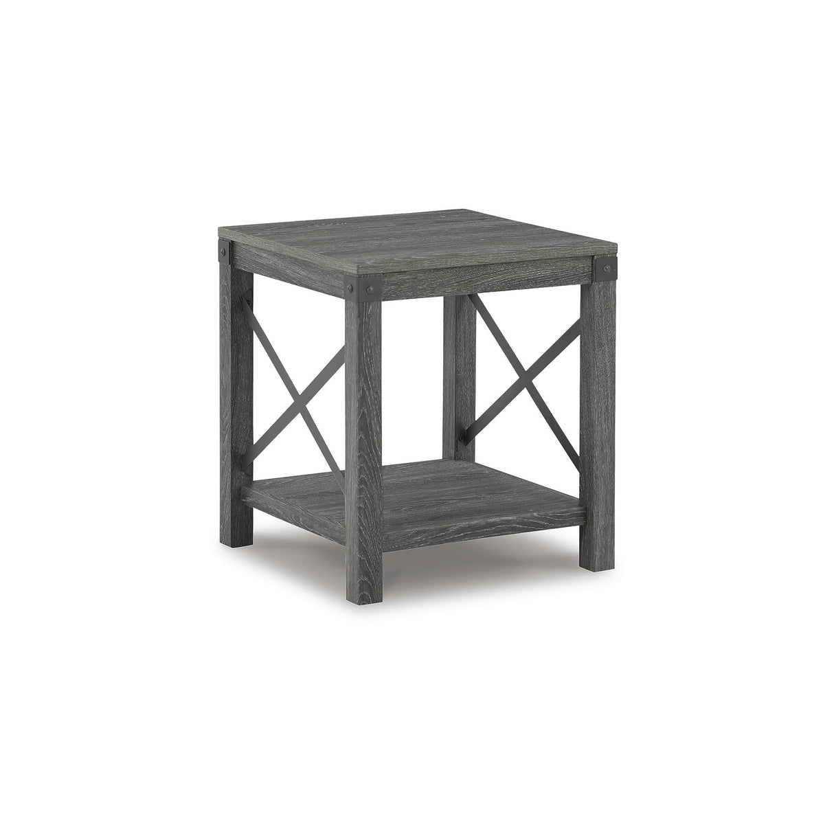 Signature Design by Ashley Freedan Rustic Farmhouse End Table, Gray Signature Design by Ashley