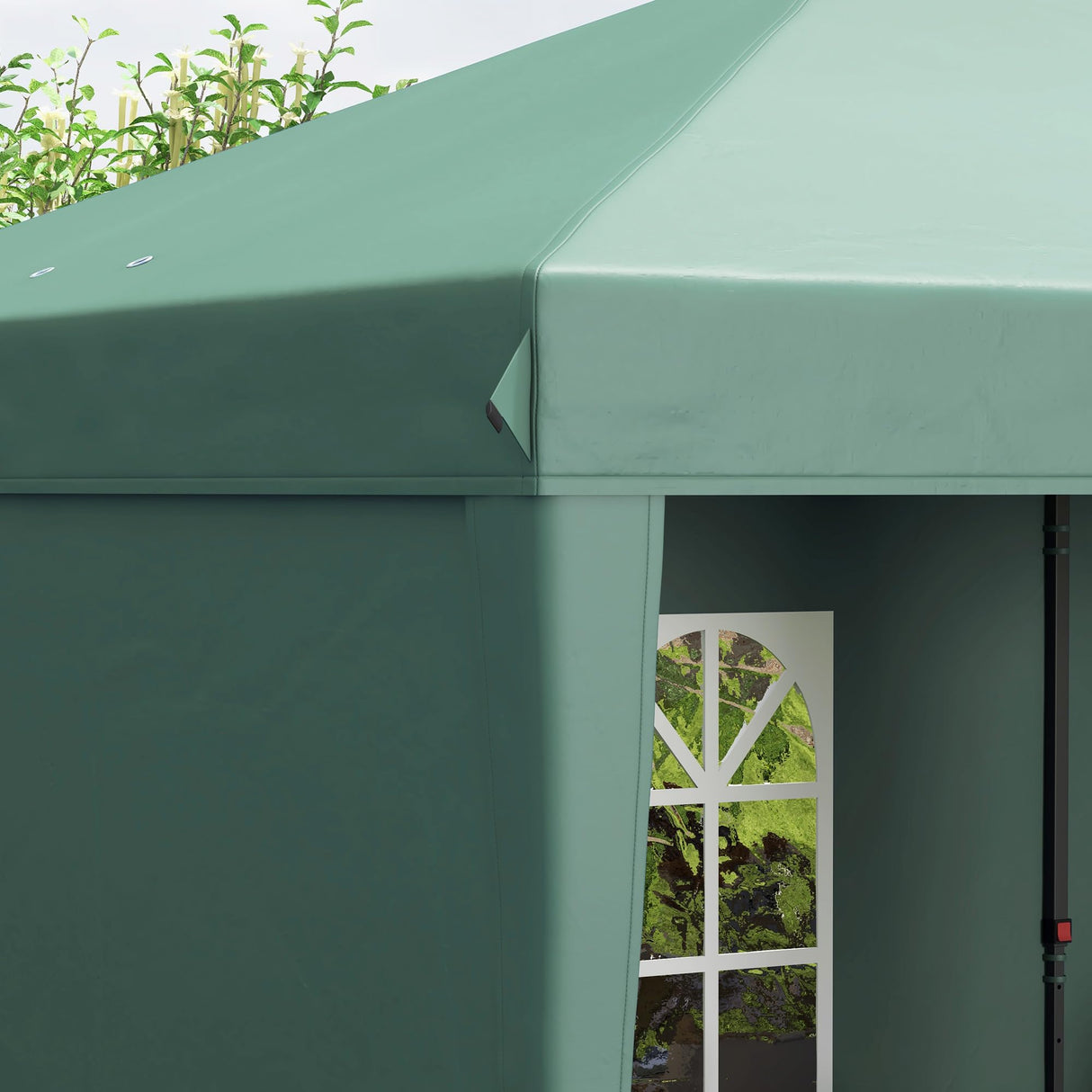 Outsunny 10' x 20' Pop Up Canopy Tent with 4 Sidewalls, Heavy Duty Tents for Parties, Outdoor Instant Gazebo with Carrying Bag for Garden, Patio, Green Outsunny