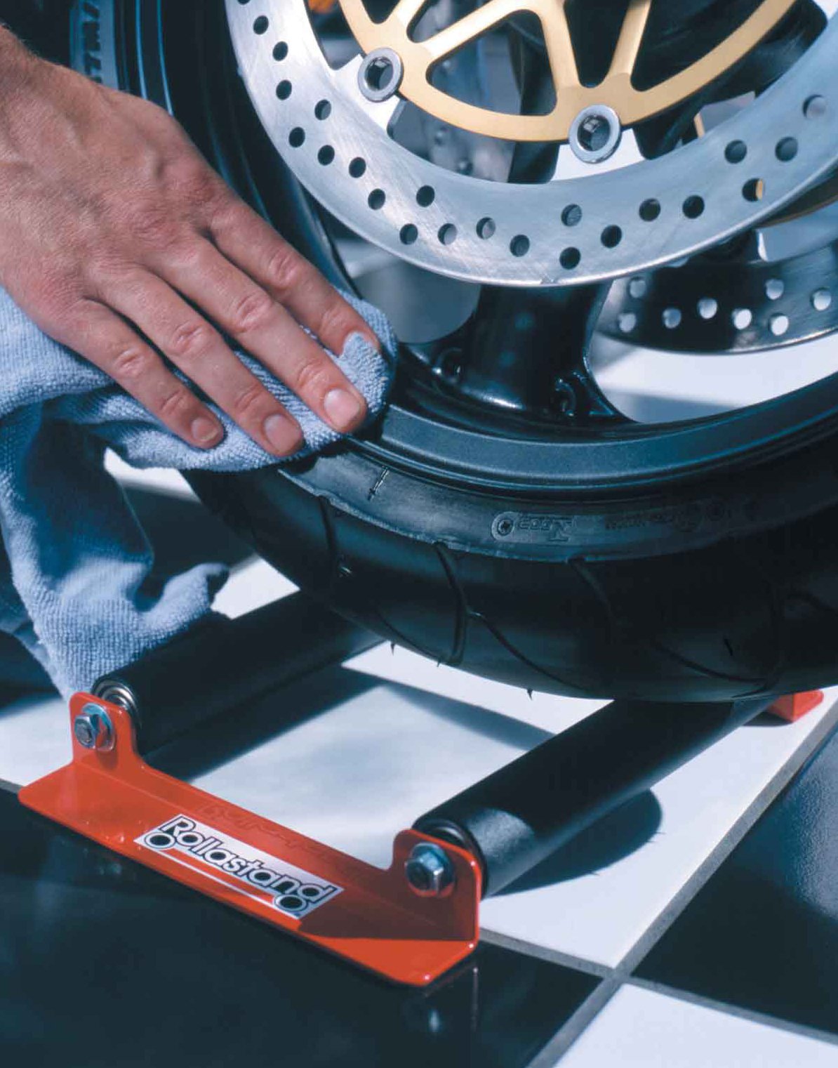 Hardline Products RS-00001 Rollastand for Sport Bikes, Red Small Hardline Products