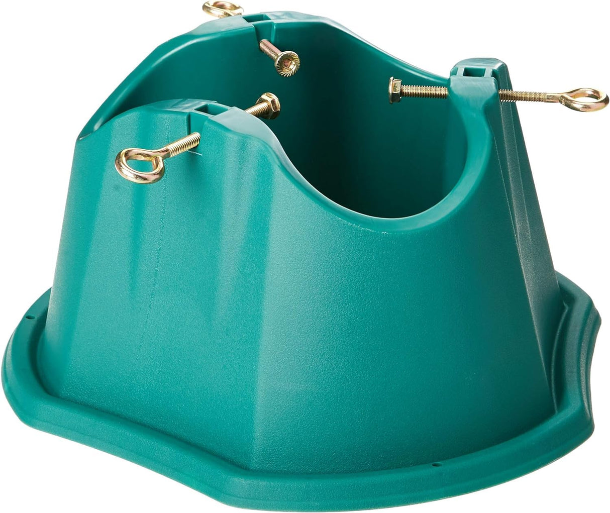 Rocky Mountain Goods Live Christmas Tree Stand for up to 5 Foot Real Tree - Heavy Duty Plastic with 3 Secure Eye Bolts for Easy/Secure Install - Steel Center Spike for Straight Tree - Easy Water Rocky Mountain Goods