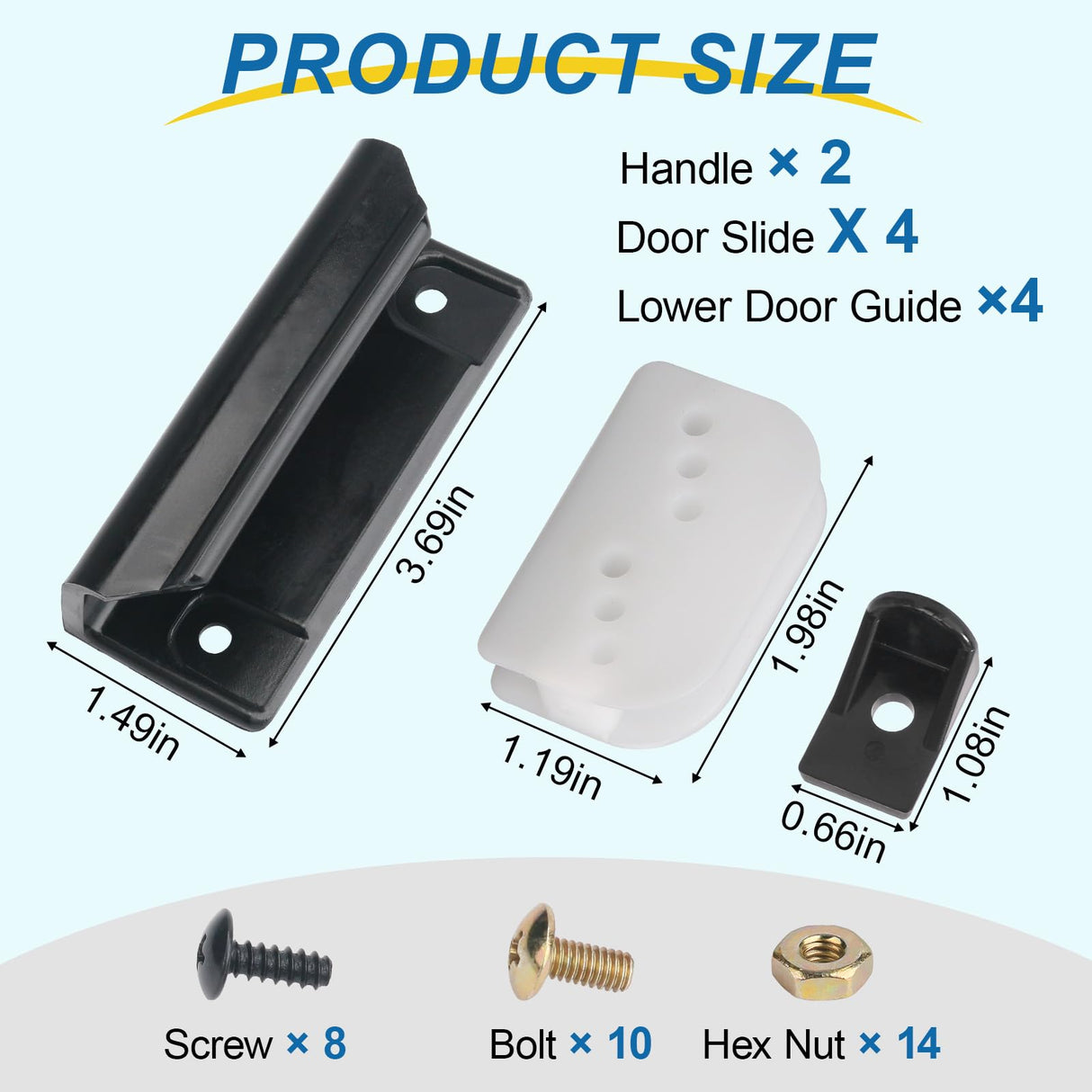 EAORBD Door Tune-Up Kit for Arrow Shed Storage Products, Dk100-A Sliding Shed Doors Kit EAORBD