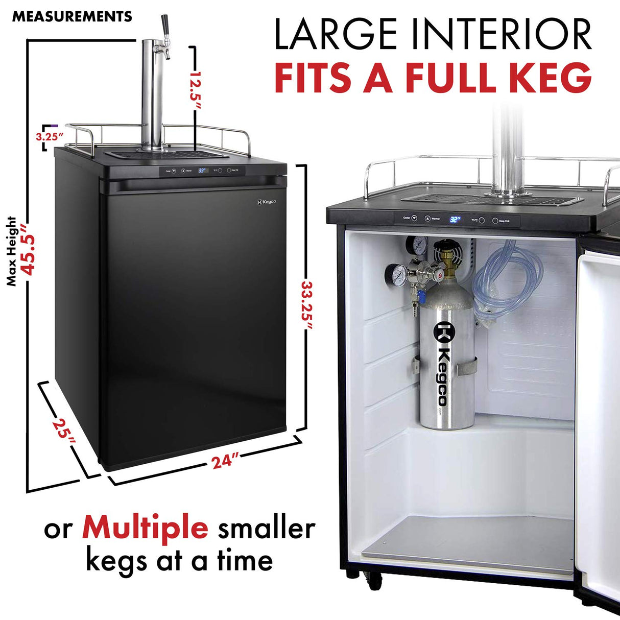 Kegco K309B-1 Keg Dispenser, Black Kegco