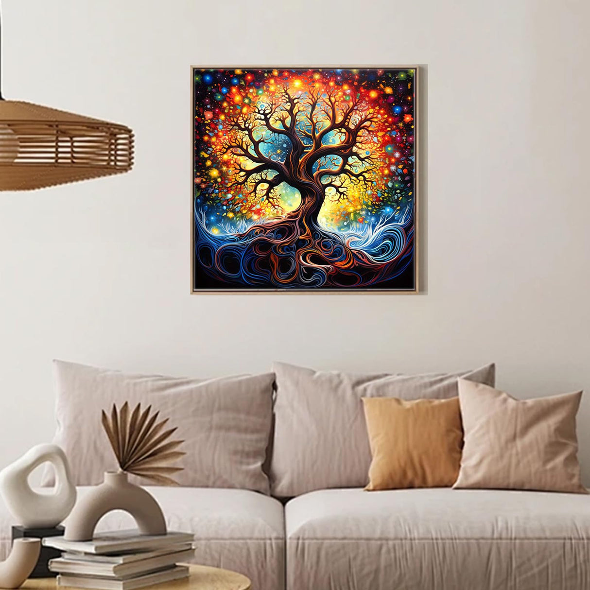 Camocin Diamond Art Kits for Adults Tree of Life, 5D Tree of Life Diamond Painting Kits for Adults Beginners, DIY Trees Full Round Dots Drill Gem Art Kit for Gift Home Wall Decor 14 x 14 Inch Camocin