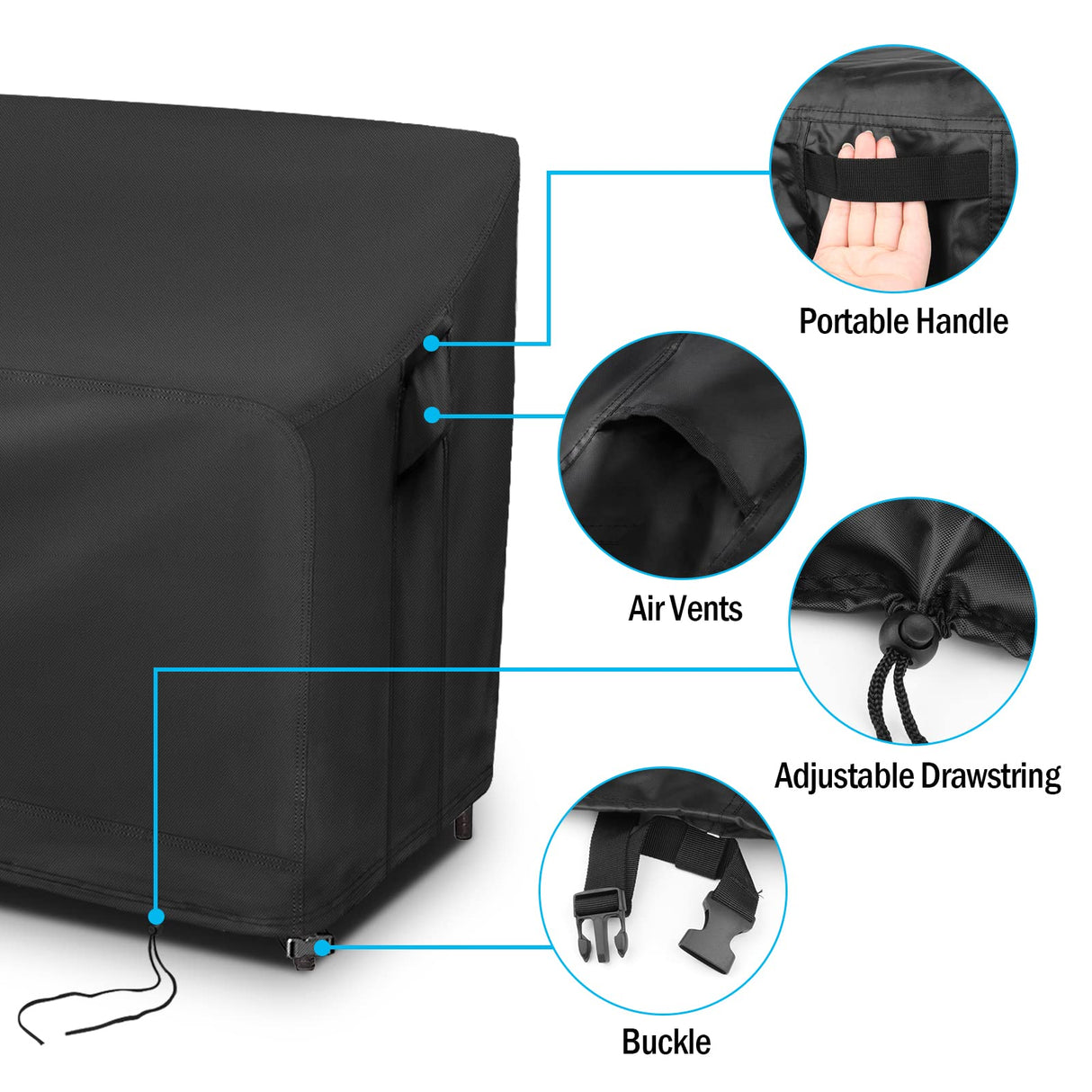 Kingling Patio Furniture Covers for 3 Piece Patio Chairs Set, Outdoor Furniture Cover Waterproof Wicker Chairs Cover - 75"L X32"W X31"H Kingling