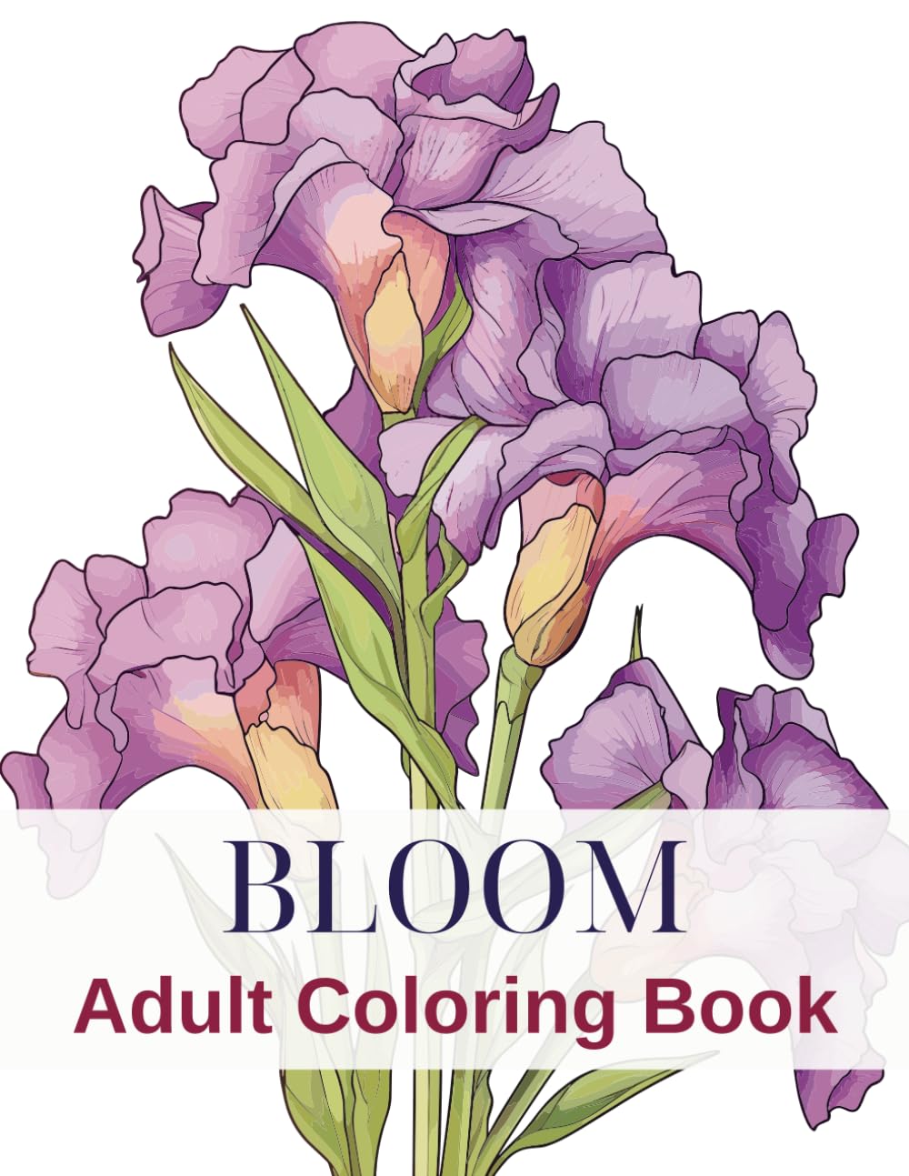 Bloom Adult Coloring Book: Flowers Designs for Mindfulness, Anxiety Relief and Relaxation WoodArtSupply