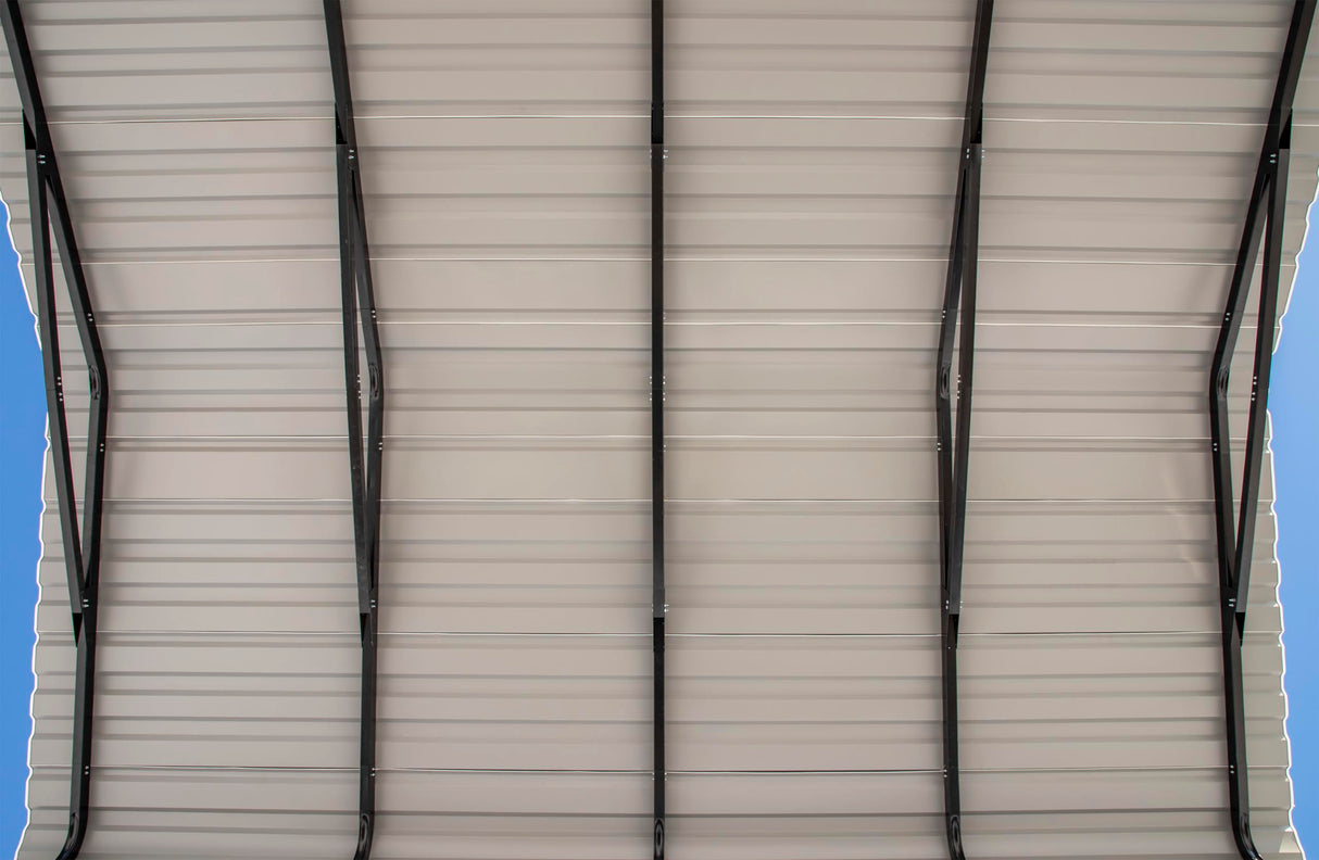 Arrow Carports Galvanized Steel Carport, RV Metal Carport Kit, 14' x 42' x 14', Charcoal Arrow