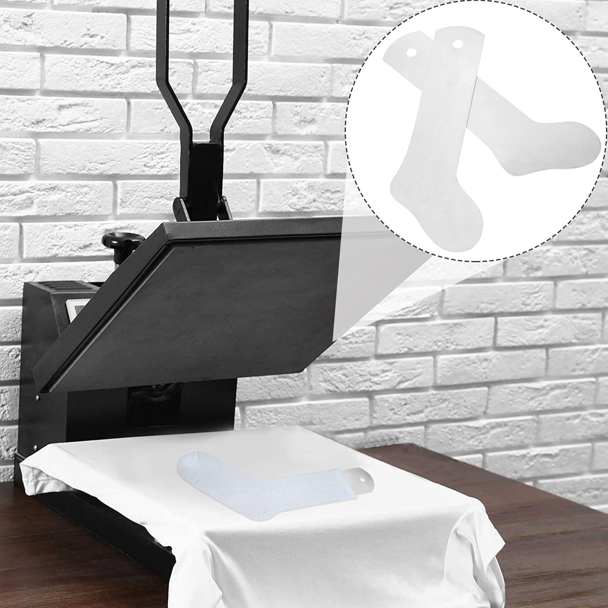 Socks 2 Pcs Metal Straight Sock Jigs Sublimation Crew Sock Aluminium Sock Boards for DIY Heat Press Transfer Dye Sublimation Printing Socks Accessory Style 3 White Accessories EXCEART