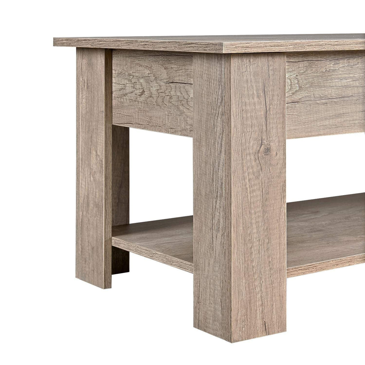 Yaheetech Lift Top Coffee Table with Hidden Compartment and Storage Shelf, Rising Tabletop Dining Table for Living Room Reception Room, 38.6in L, Grey Yaheetech