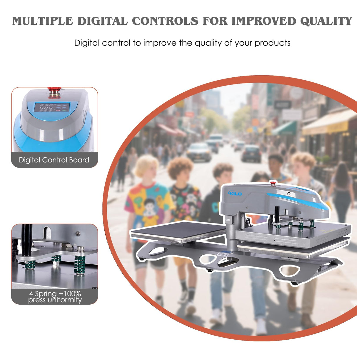 16x20 Pneumatic Dual Platen Heat Press Machine, Swing Head and Press Down Automatically, T-Shirt Printing Machine with Shaking Head Function - Sublimation Transfer Machine Anranni