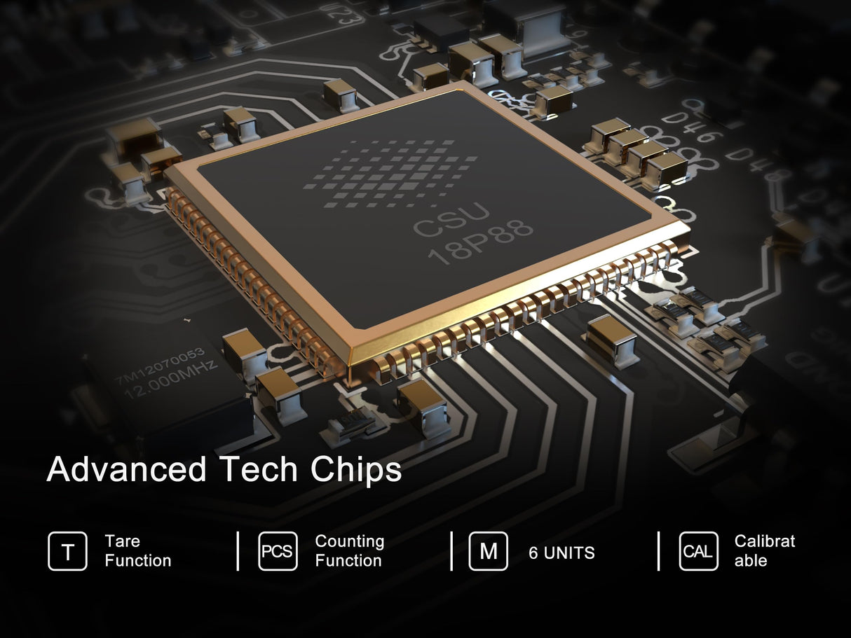 KitchenTour Digital Kitchen Scale - 500g/0.01g High Accuracy Precision Multifunction Food Meat Scale Small Scale Jewelry Lab Carat Powder Scale with Back-Lit LCD Display(Batteries Included) K KitchenTour