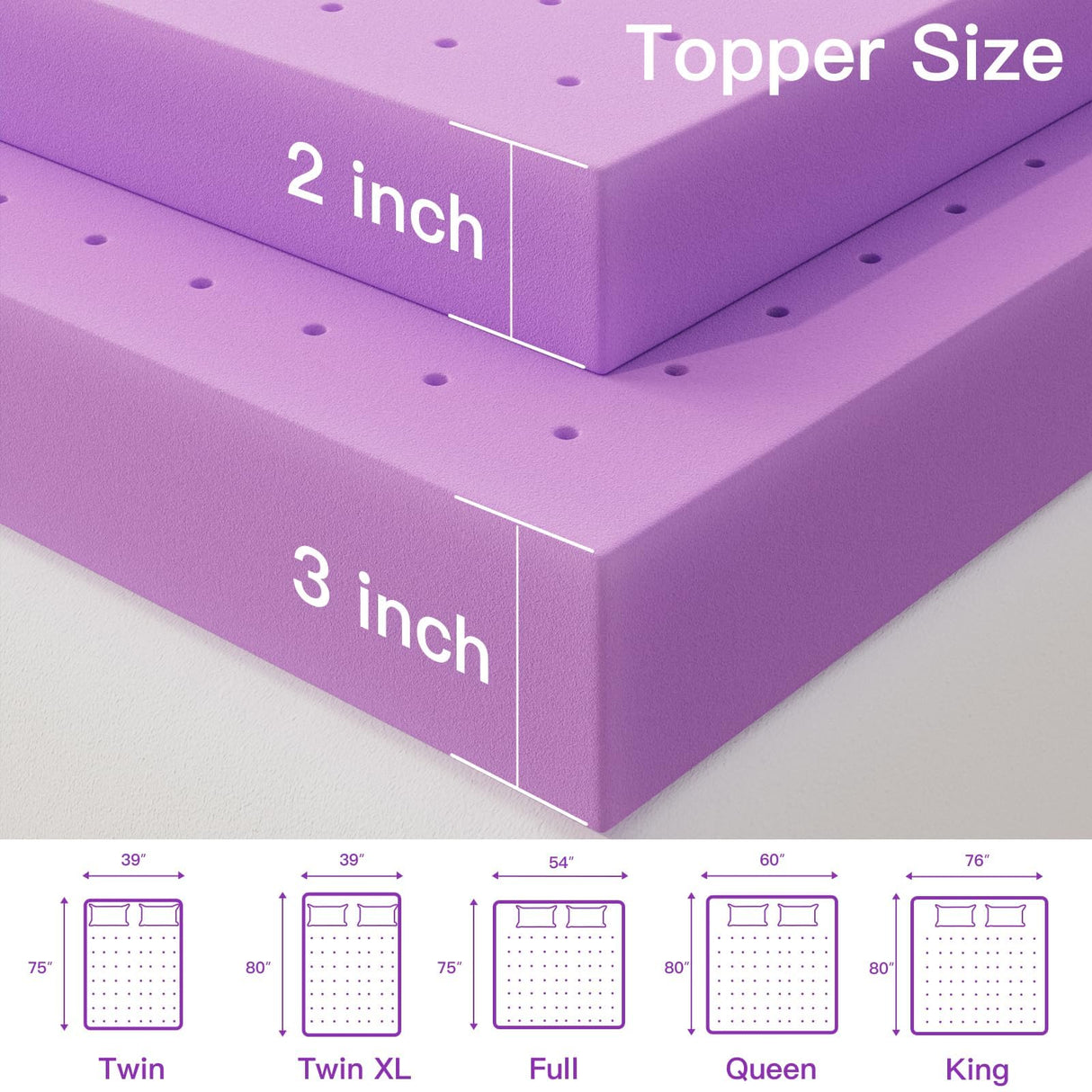 Airensky 2 Inch Cooling Gel Memory Foam Mattress Topper Twin Size - CertiPUR-US Certified Bed Topper, Pressure Relief for Back Pain, Breathable Design, Odor-Free (39"x75") Airensky