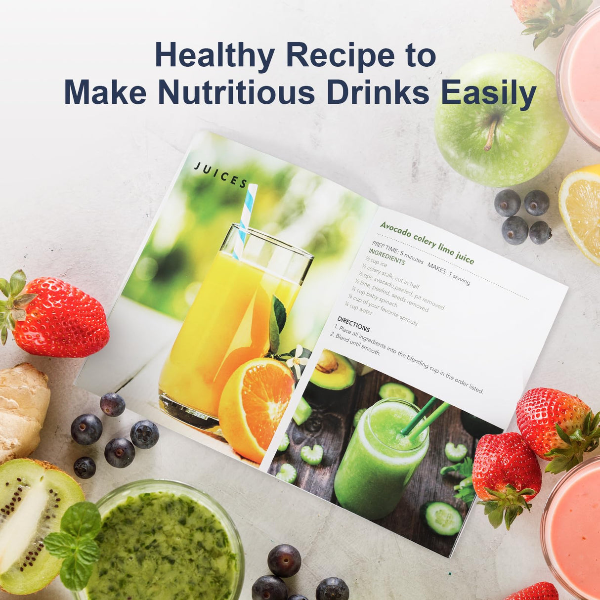 KOIOS Smoothie Blender, 900W Personal Blender for Shakes and Smoothies Kitchen with 2 No-BPA 22oz Portable Blender Cups, Single Serve Smoothies Maker Mixer for Juices, Nutritious Recipe (Grey Blue) KOIOS