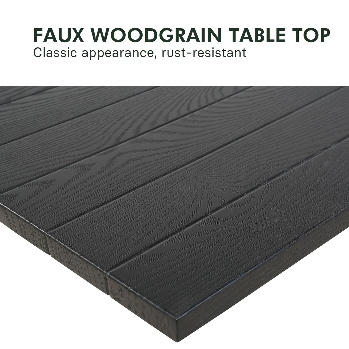 Grand patio 7-Piece Outdoor Dining Set for 6 E-Coated Patio Dining Furniture Set for 6 Patio Swivel Dining Chairs with Olefin Cushions 1 Rectangular Dining Faux Woodgrain Table with Umbrella Hole Grey Grand patio