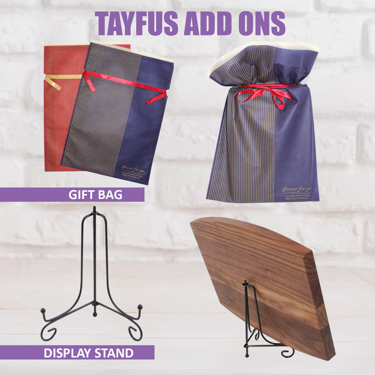 Tayfus Personalized Cutting Boards, Custom Engraved Wooden Kitchen Board, Solid Wood Handmade Cutting Board - Customizable Name And Date - Gift for Tayfus