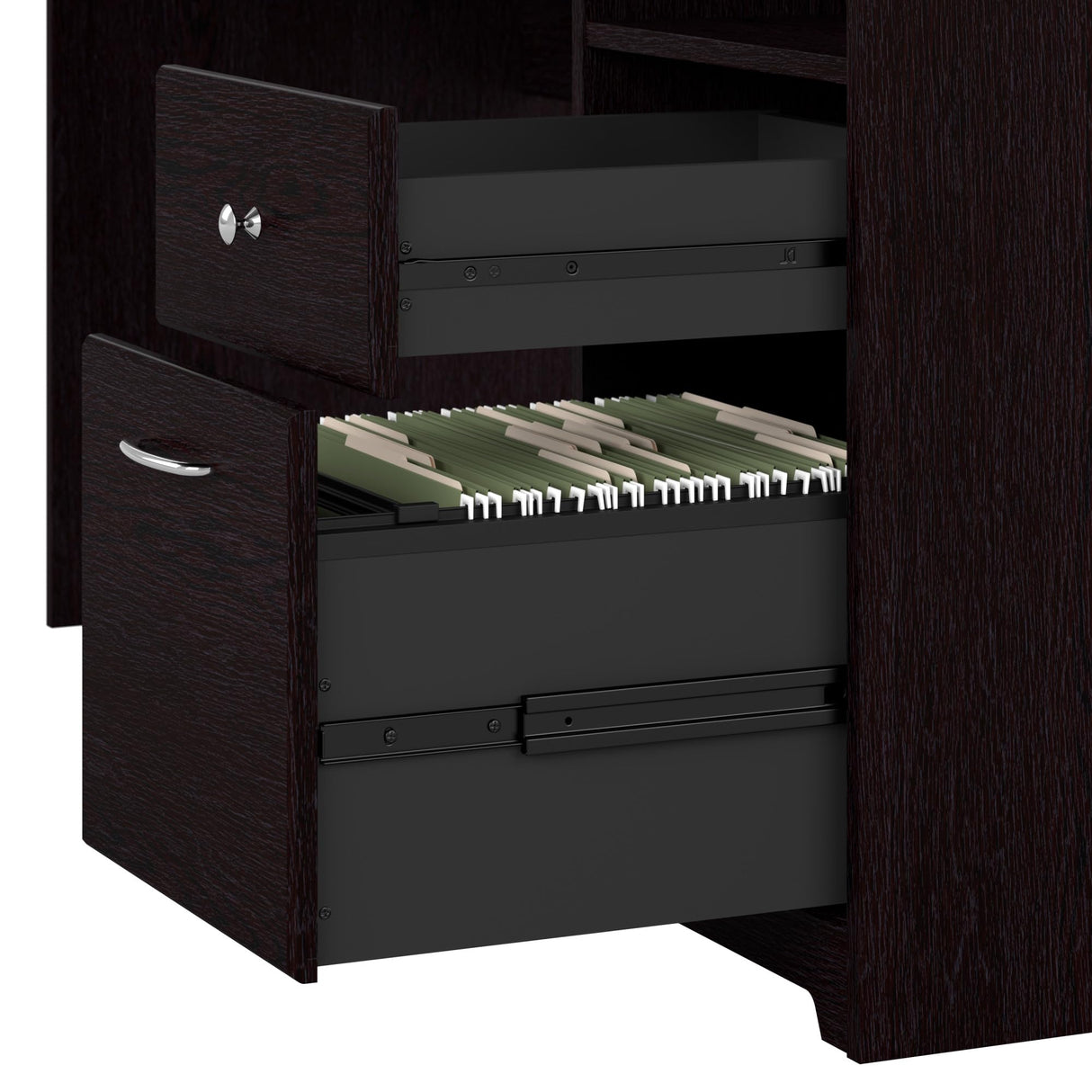 Bush Furniture Cabot 60W L Shaped Computer Desk in Espresso Oak Bush Business Furniture