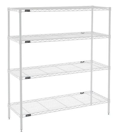 METRO Professional's Choice Commercial-Grade NSF Shelving Unit - Multipurpose Adjustable Wire Shelf for Home, Garage, Kitchen and More - 4 Shelves, 18" W x 48" L x 54" H - White
