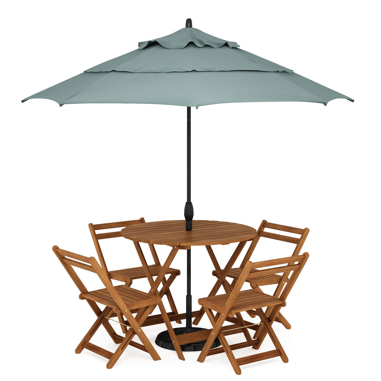 Furinno FG19018F Tioman Outdoor Hardwood Nation Round Dining Table, Natural Furinno