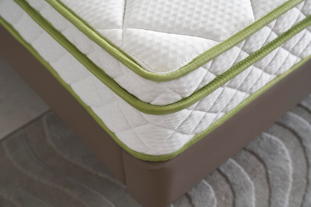 Oliver & Smith 8 Inch California King Mattress - Breathable Euro Top Hybrid with Medium Firm Bonnell Coil Support - High Density Foam, Cotton Cover Cal King Mattress in A Box - White OLIVER & SMITH SINCE 1921