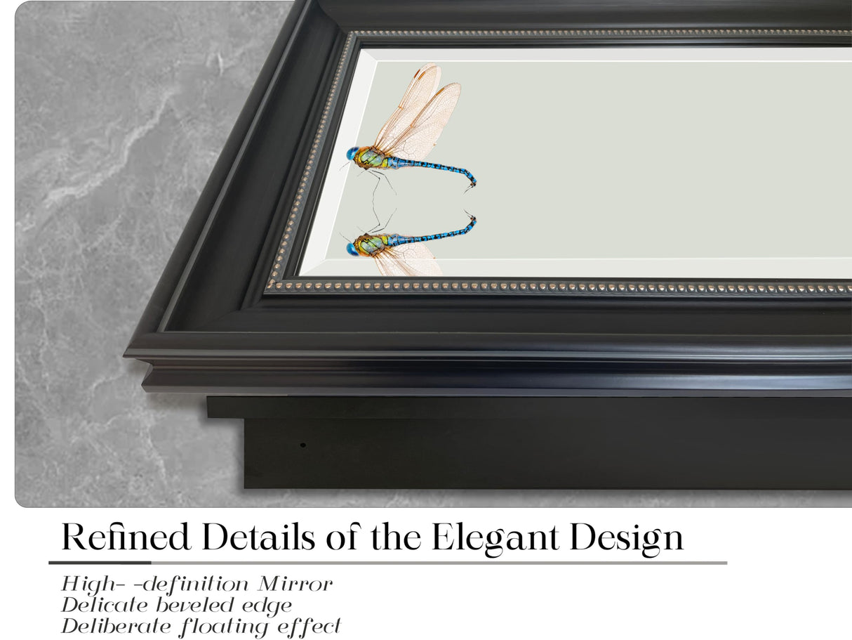 HESONTH 16"x26" Medicine Cabinet with Mirror Retro Bathroom Medicine Cabinet Organizer with Shelves Farmhouse Wall Mounted Hanging Rectangular Bathroom Mirror Cabinet Recess or Surface Mount HESONTH