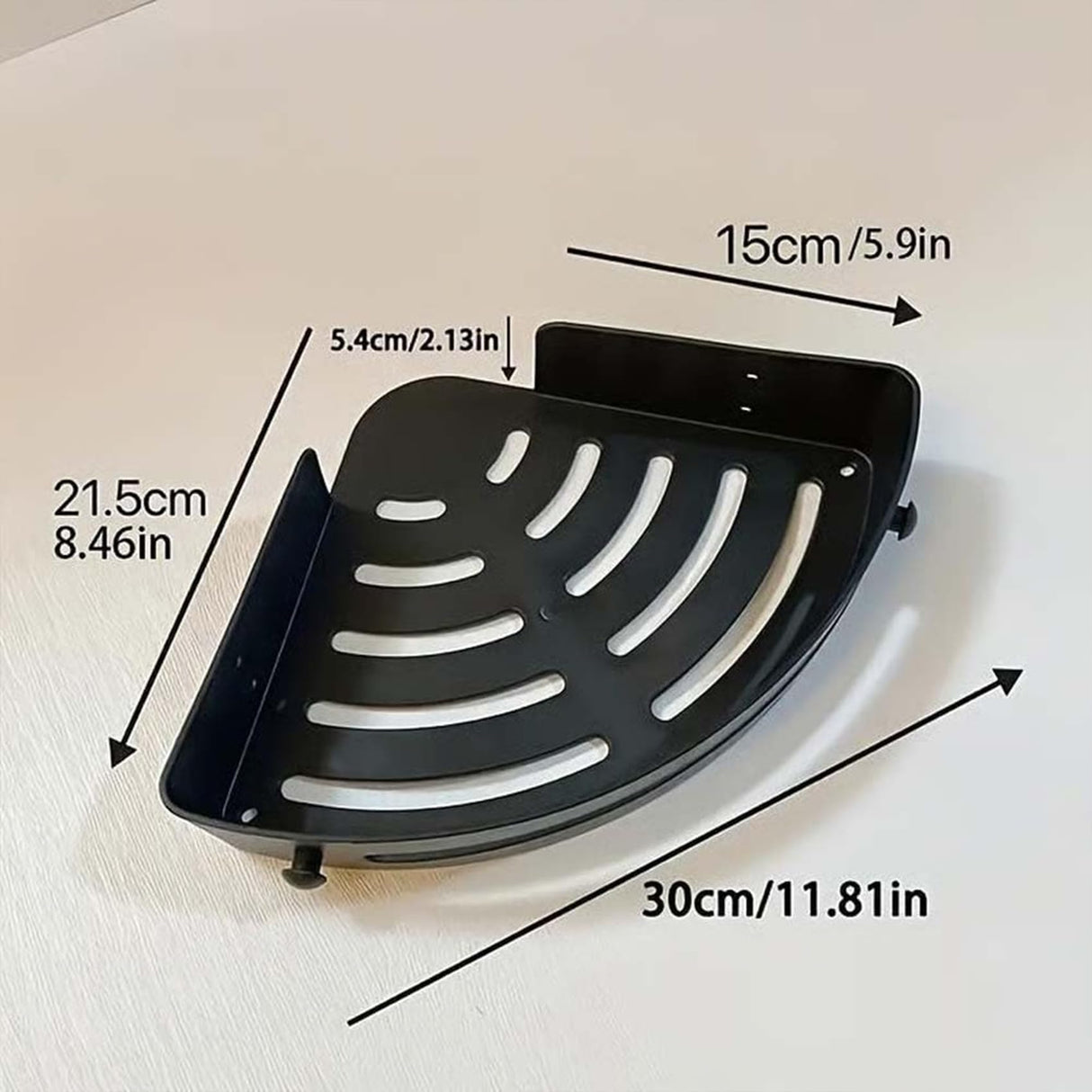 3-Pack Black Triangle Shower Caddy, 3-Tier Shower Caddy Corner Shelves Shower Storage Rack, Drill Free Wall Mount Shower Organizer, Bathroom Adhesive Corner Shelves Caddies with Hooks (Black) Generic