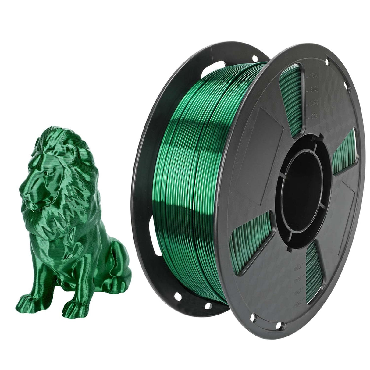 CC3D Silk PLA Filament Forest Green 1.75mm 1KG 3D Printing Silky Shiny Metallic PLA Christmas Green Color FDM Filament 3D Printer Materials CC3D