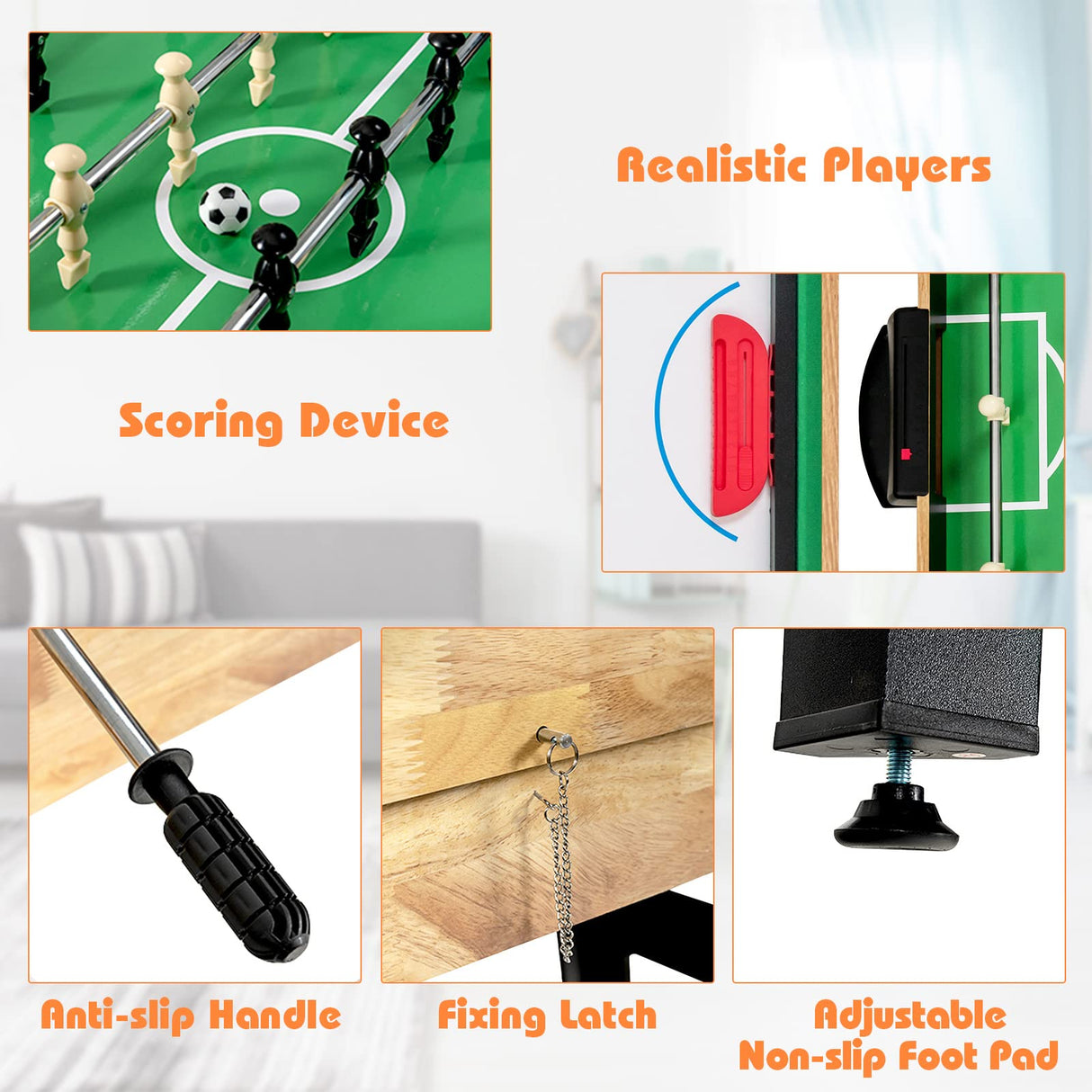 GYMAX Multi Game Table, 10 in 1 Combo Game Table w/Foosball Table, Hockey, Pool Table, Ping Pong, Shuffleboard, Bowling & 4 Board Games, Game Tables for Game Room, Home, Family GYMAX