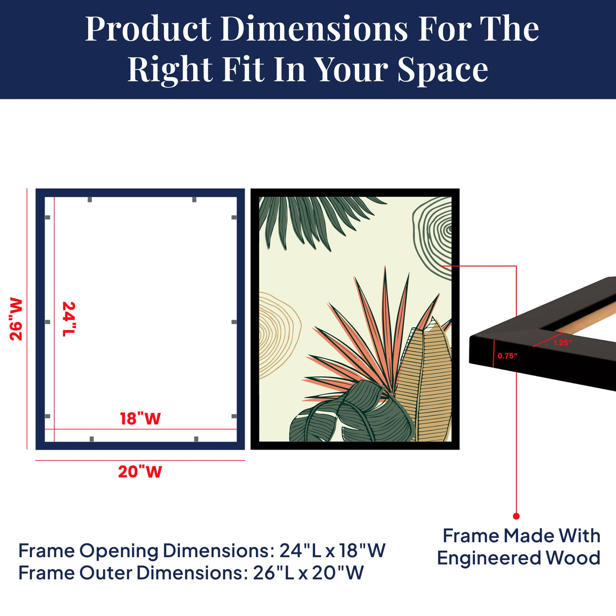 18x24-1.25" Flat Black Puzzle Frame - Elevate Your Art and Puzzles with Modern Elegance - Ready to Hang - Hardware and Plexiglass Included - The Perfect Showcase for Your Masterpieces PictureFrameFactoryOutlet