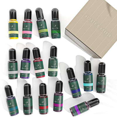 Hearth & Harbor Liquid Candle Dye for Soy Candle Making, 16 Vibrant Colors, Safe and Natural Candle Wax Dye