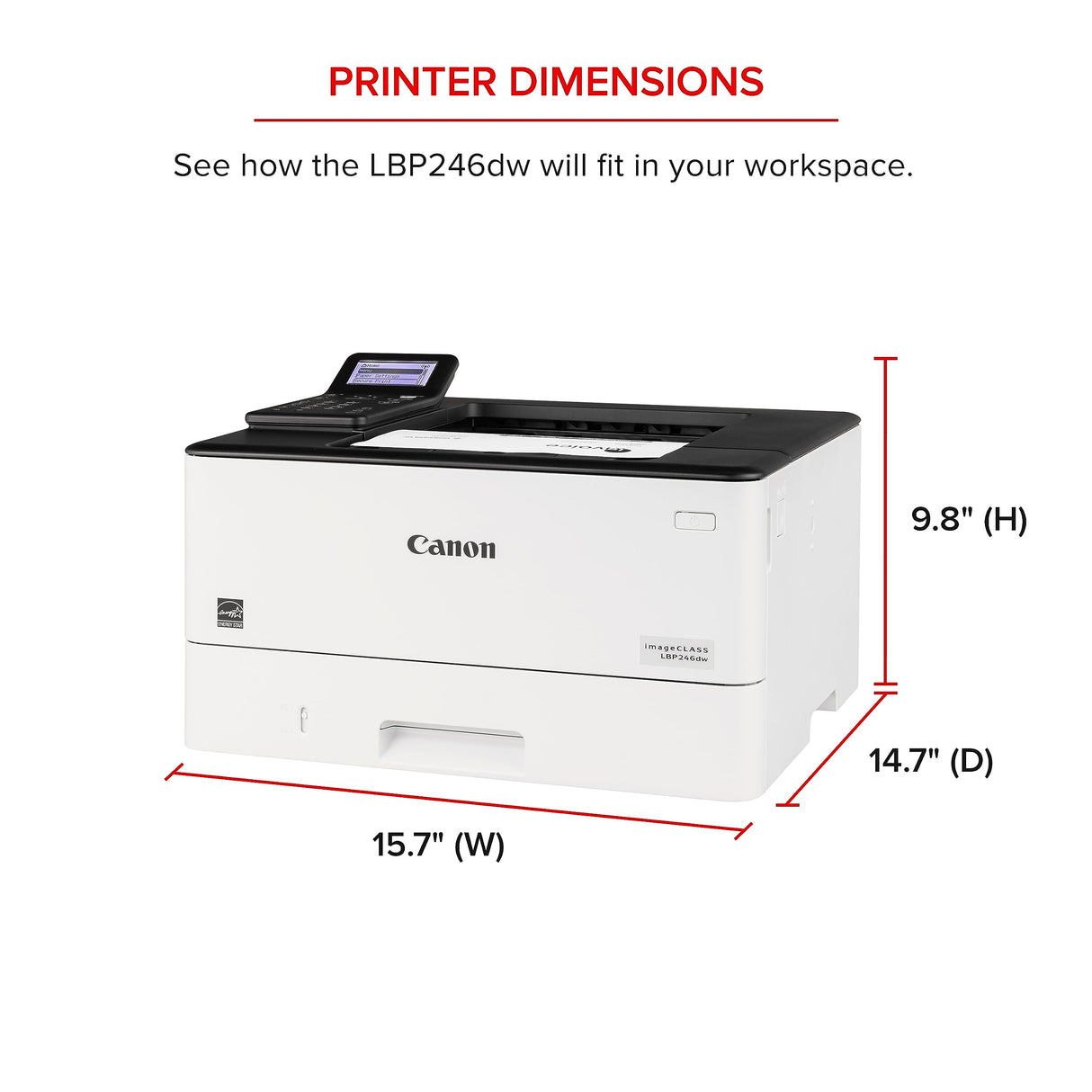 Canon imageCLASS LBP246dw Wireless, Mobile Ready, Duplex Laser Printer Canon