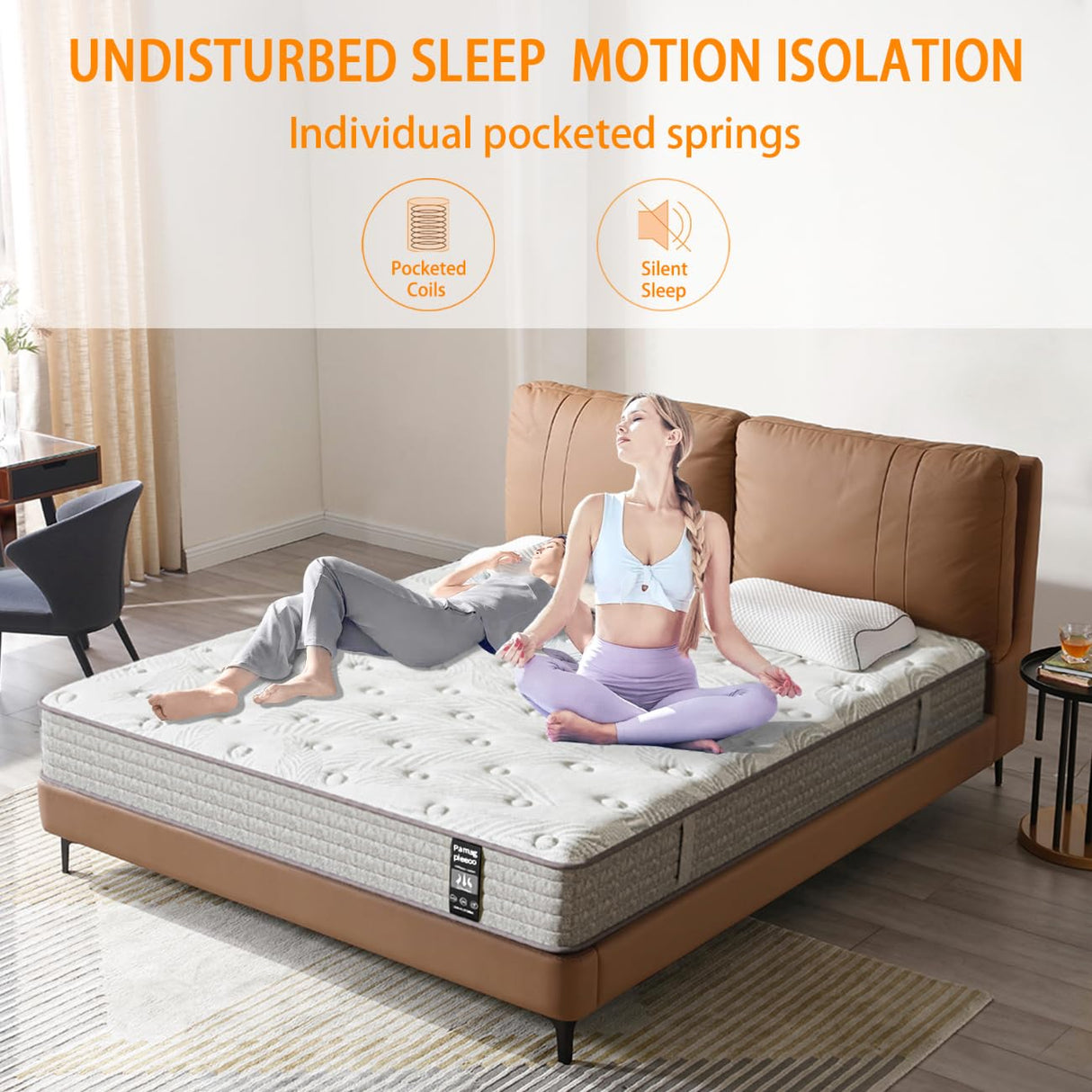 California King Mattress 12 Inch, Gel Memory Foam Mattress, Hybrid Mattress in a Box with Pocket Spring, Comfortable Medium Firm Mattress, Motion Isolation, Pressure Relief, CertiPUR-US Certified Pamag pieeoo