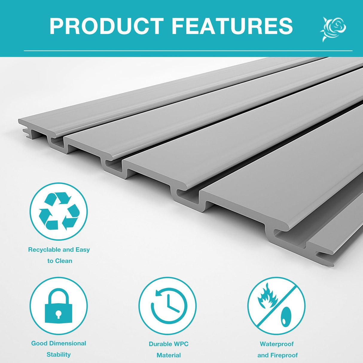 NeatiEase Slatwall Panel Wall Storage Systems, 4 x 8ft Slat Wall Paneling Garage Wall Organizer, Heavy Duty Wall Mounted PVC Wall Rack (Gray) NeatiEase