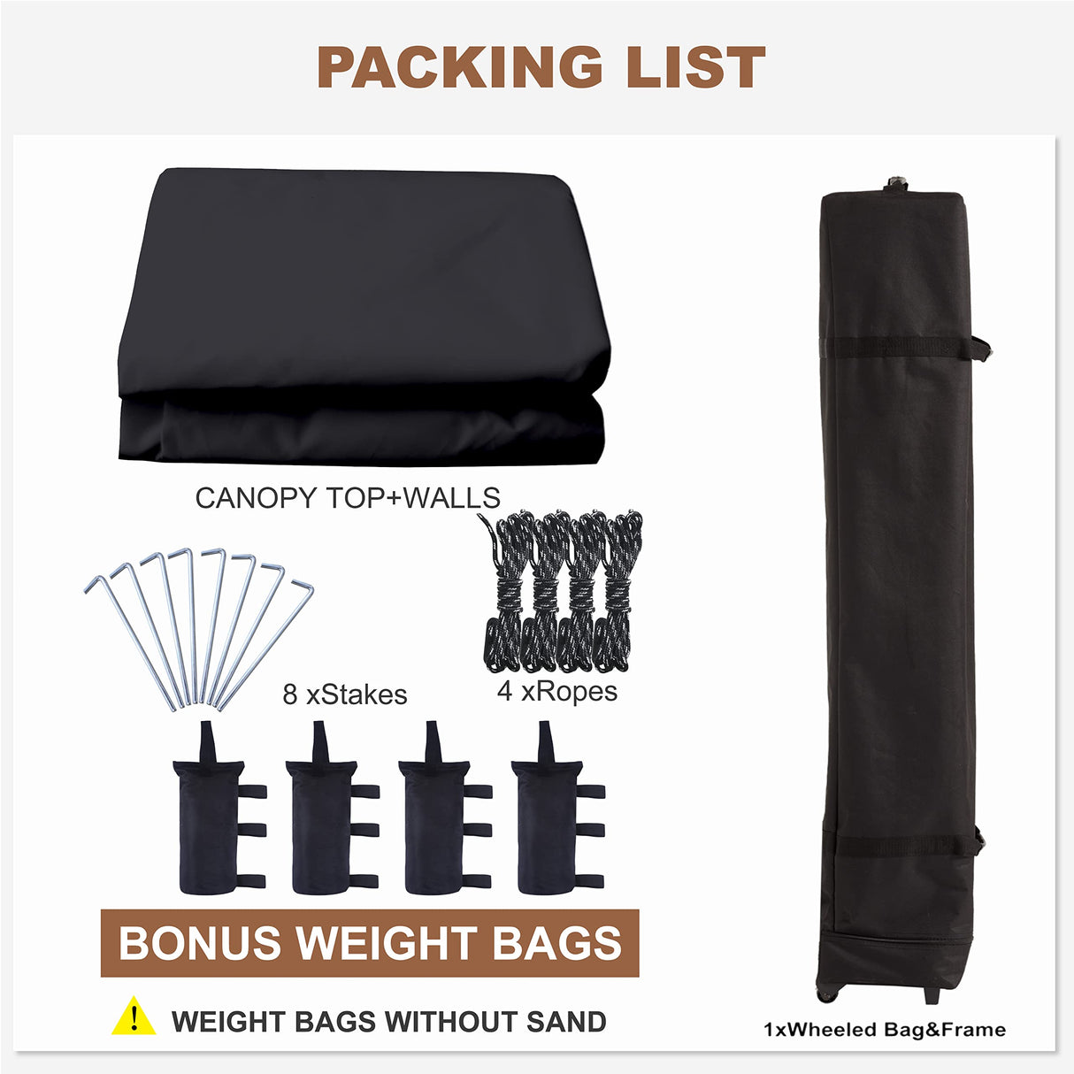 MASTERCANOPY Pop Up Canopy Tent 10x10 with Church Window Sidewalls(10x10,Black) MASTERCANOPY