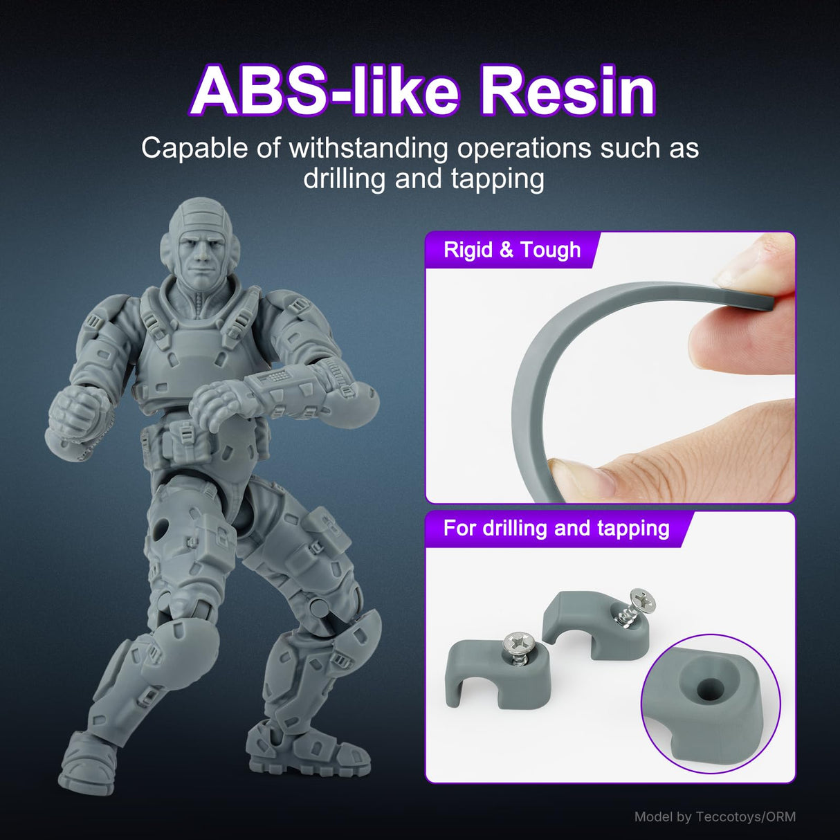 RESIONE ABS-Like 3D Printer Resin: Tough74 V2 3D Printing Resin with No Precipitation & Stable Printing - Wear-Resistant, Scratch-Resistant, Wide Compatibility with LCD/DLP 3D Printers RI RESIONE