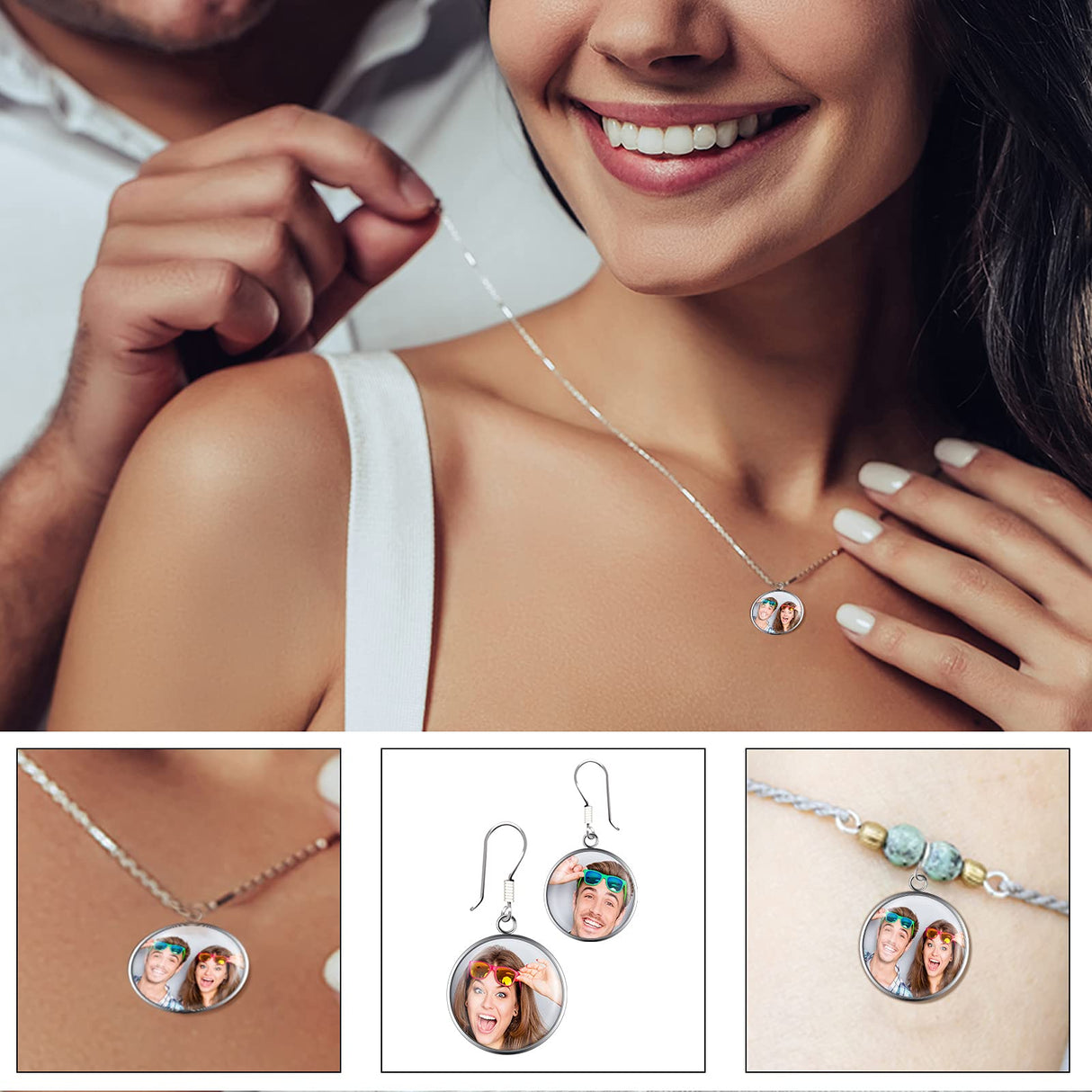 60 Sublimation Pendant Tray for Jewelry Making Include 20 Round Blank Pendant Base 20 Flatback Clear Glass Dome 20 Aluminum Sheet Sublimation Blanks Jewelry for DIY (20 mm) Hicarer