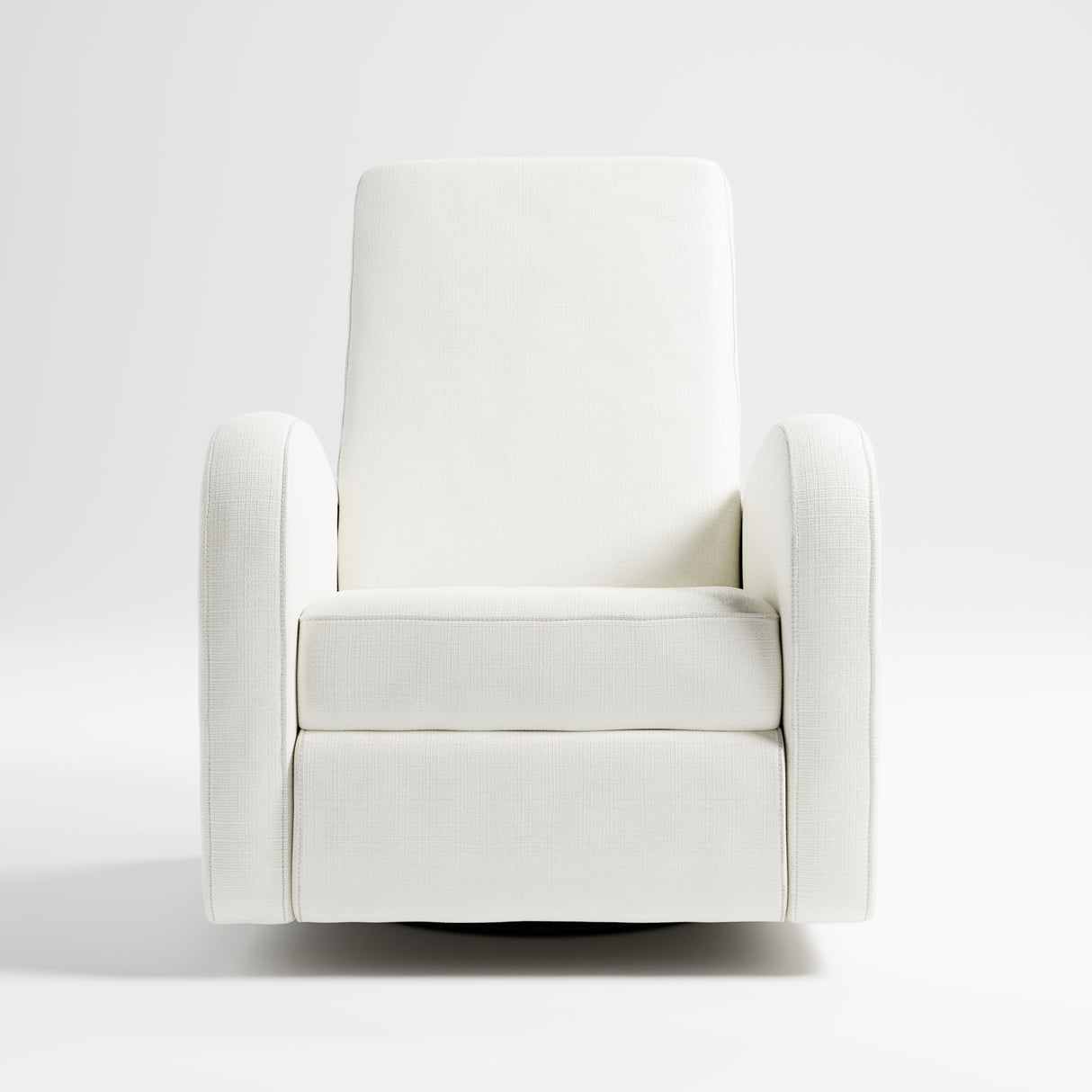 Storkcraft Santa Monica Power Recliner Swivel Glider (Ivory Basketweave) – Effortless Electronic Power Recline, USB-A & USB-C Charger Storkcraft