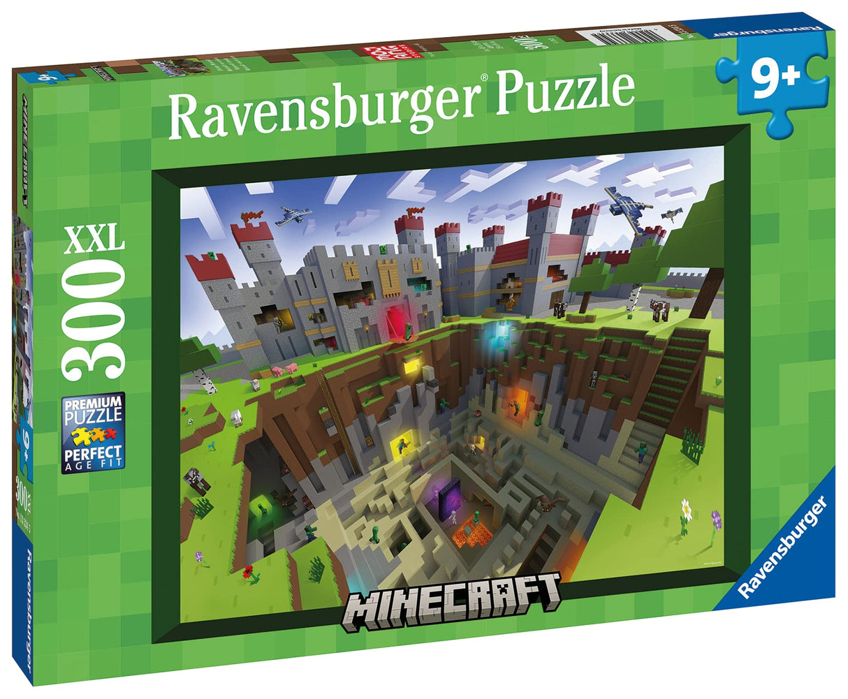 Ravensburger Minecraft: Cutaway Jigsaw Puzzle - 300 Durable XXL Pieces for Kids | Unique Minecraft Exploration | Ideal for Ages 8-10 | Educational and Fun | FSC Certified Ravensburger