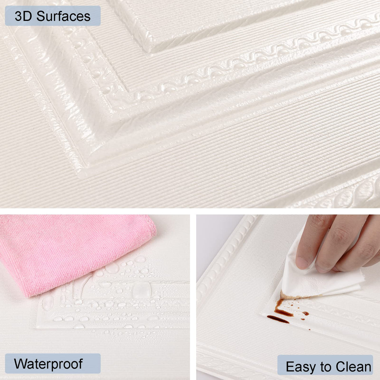 Ceiling Tiles, 16 Pack, Covered 21 Sq.Ft, Glue-up Ceiling Tiles Foam, Ceiling Tiles Peel and Stick, Easy to Install for Ceiling and Wall, Plain White๏ผ13.8 x 13.8 inch๏ผ Dureidos